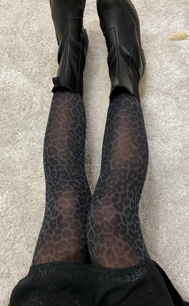 Black Colour Strømpebukser - Alma Leo - Dark Grey