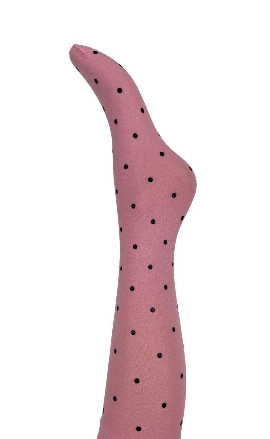 Black Colour Strømper - Aura Knee High Socks - Dots Sky