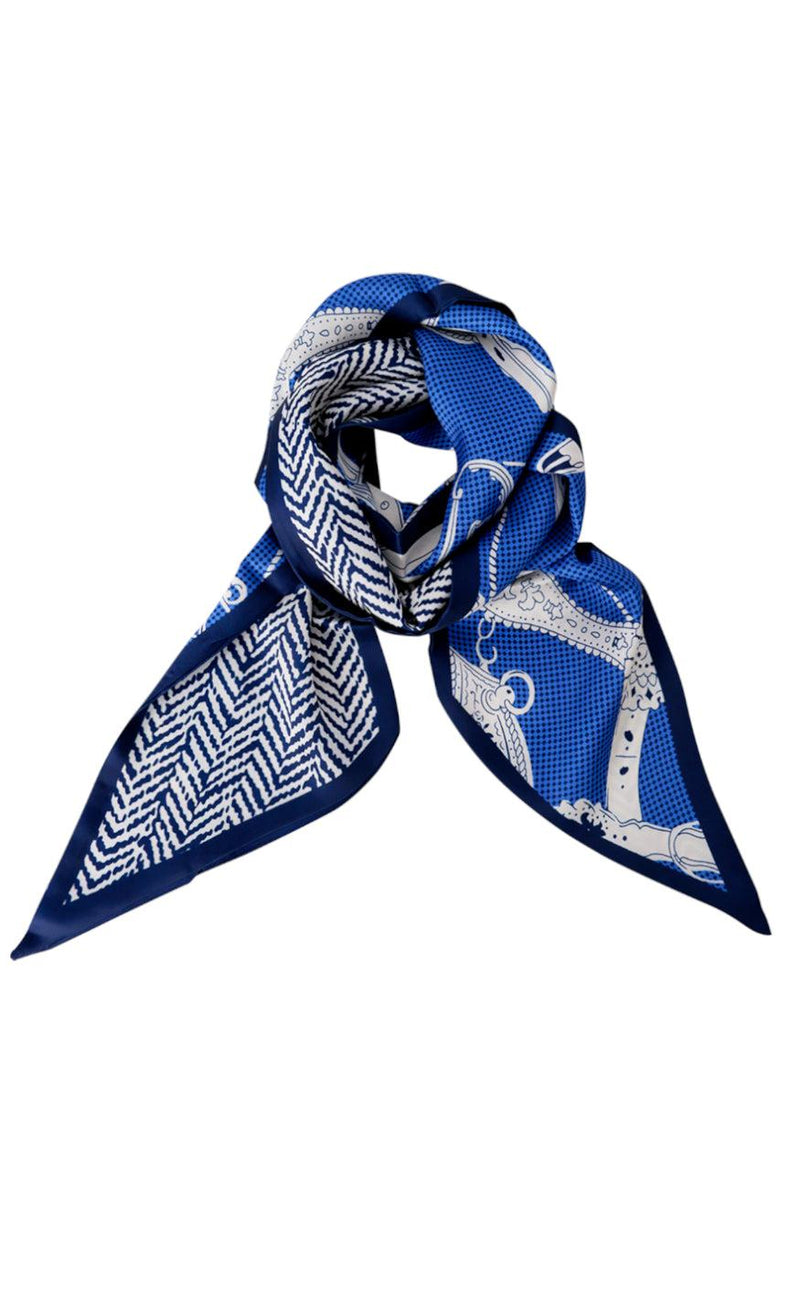 Black Colour Tørklæde - Lonnie - Navy