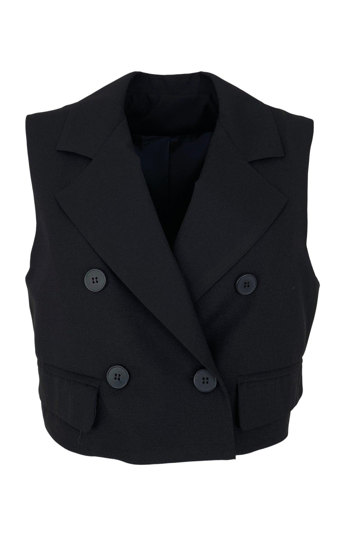 Black Colour Vest - Jazz - Black