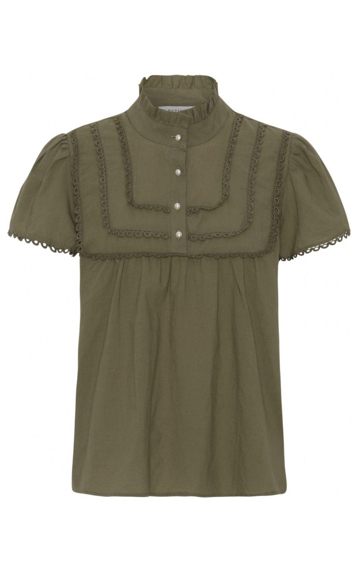 Continue Bluse - Isabella - Army