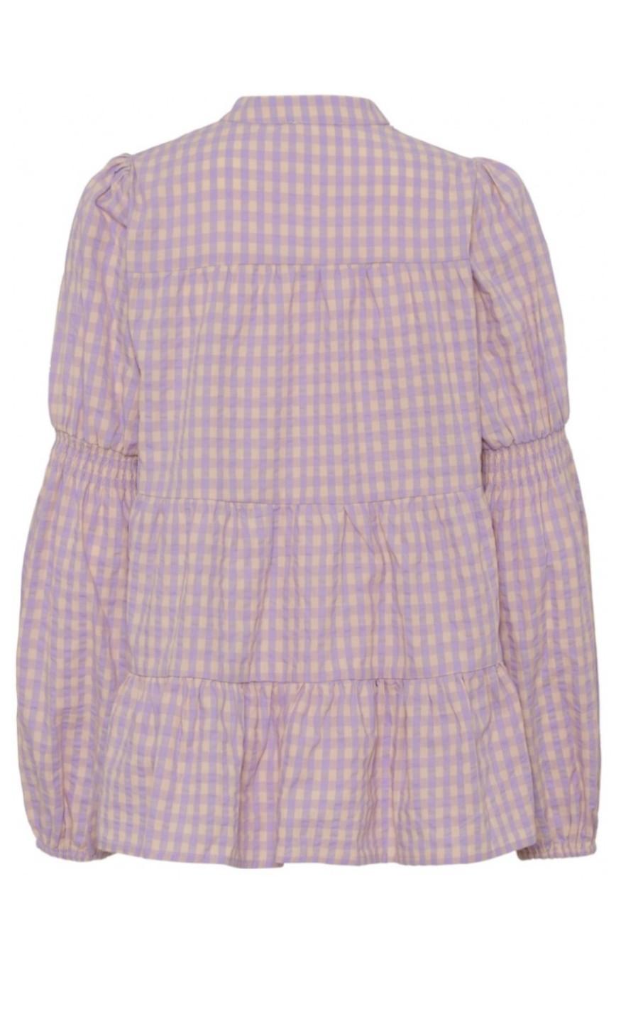 Continue Bluse - Sanna - Purple Check