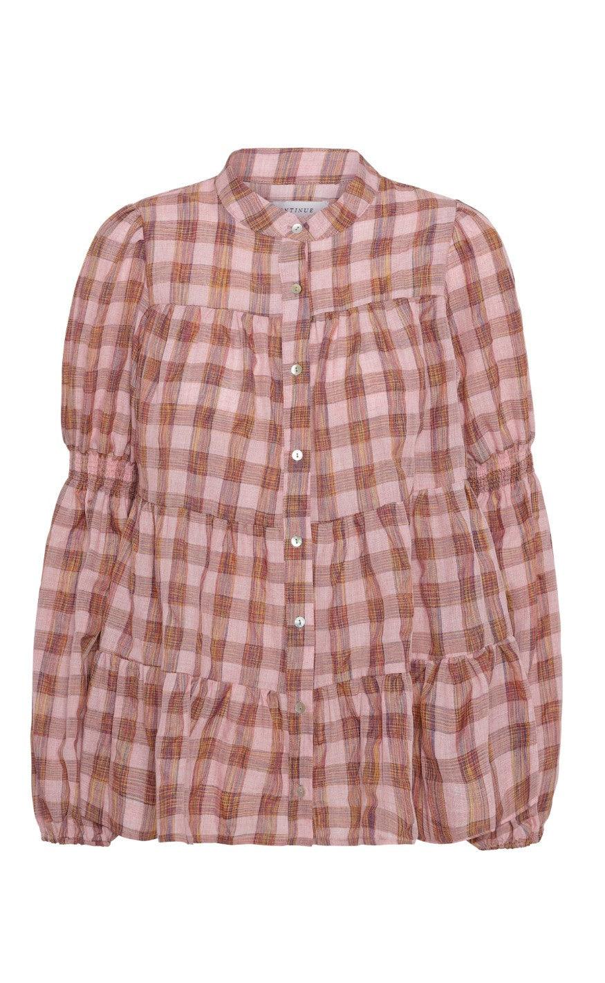Continue Bluse - Sanna - Rose Check
