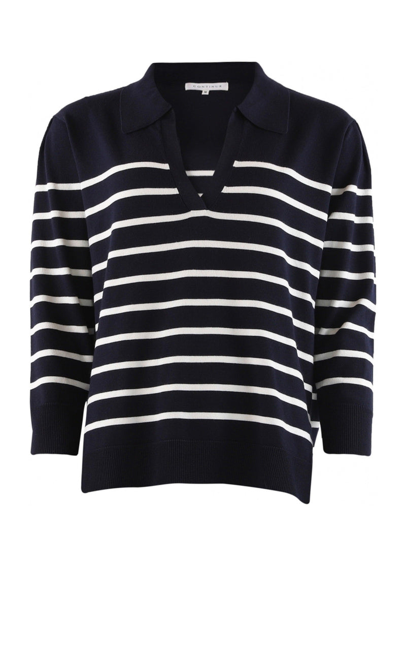 Continue Bluse - Victoria - Navy Blue