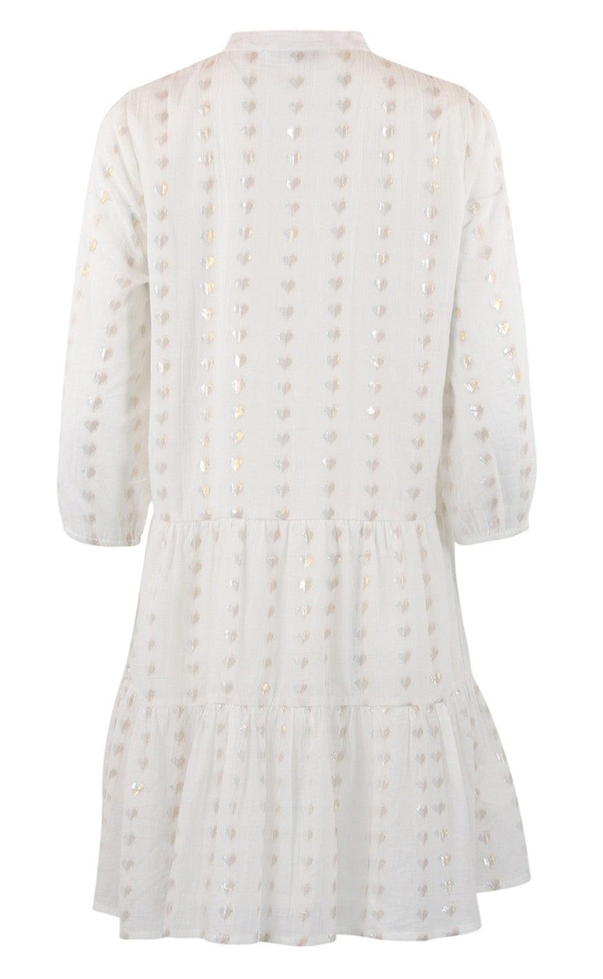 Continue Kjole - Annika Heart - White
