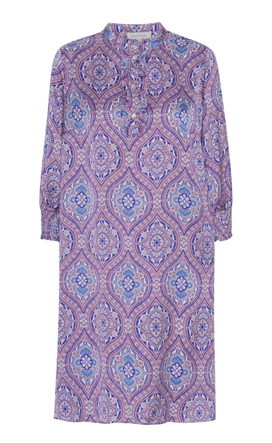 Continue Kjole - Carol - Blue Paisley