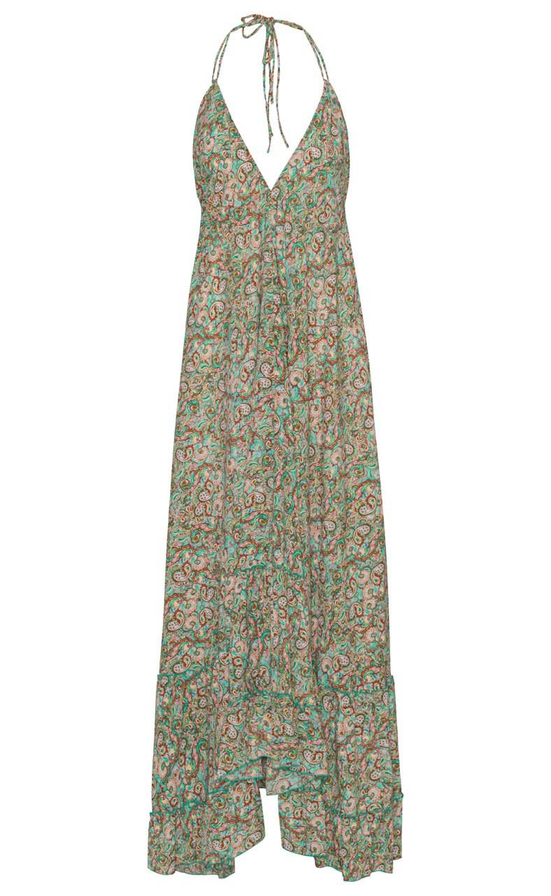 Continue Kjole - Dolly - Green Small Paisley