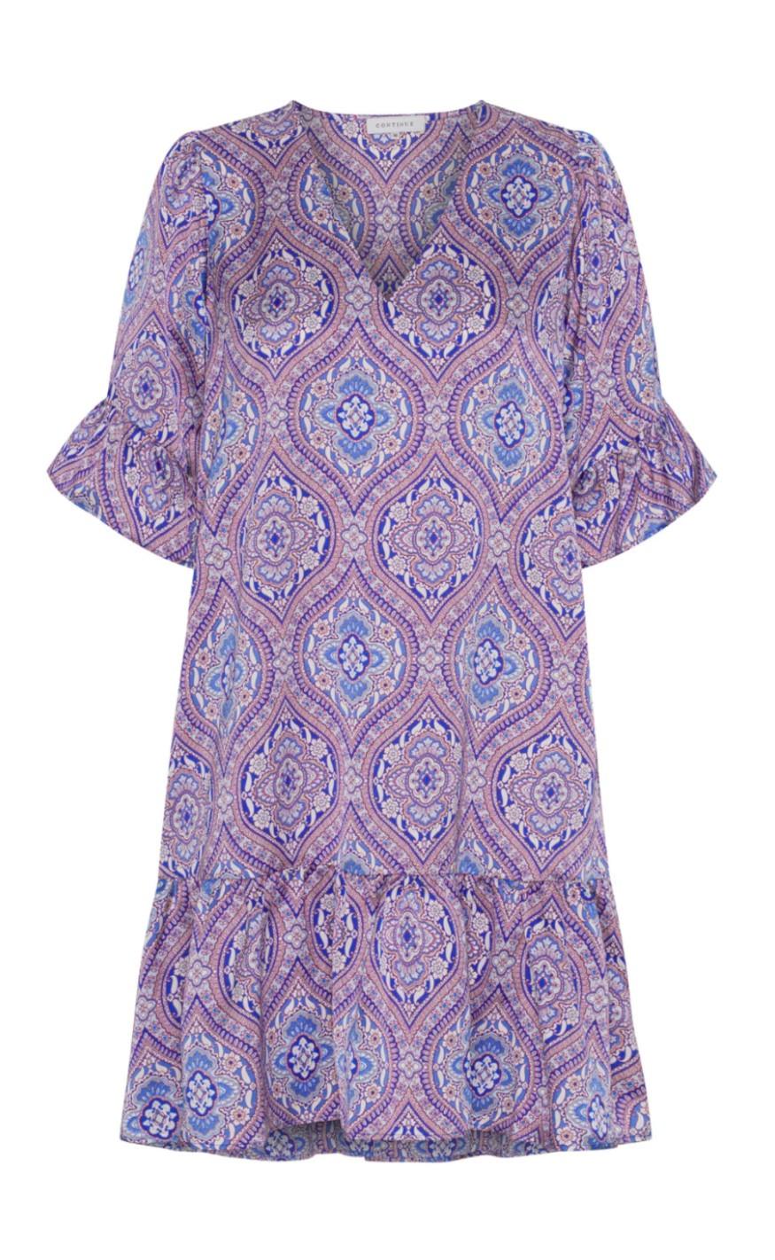 Continue Kjole - Thyra - Blue Paisley