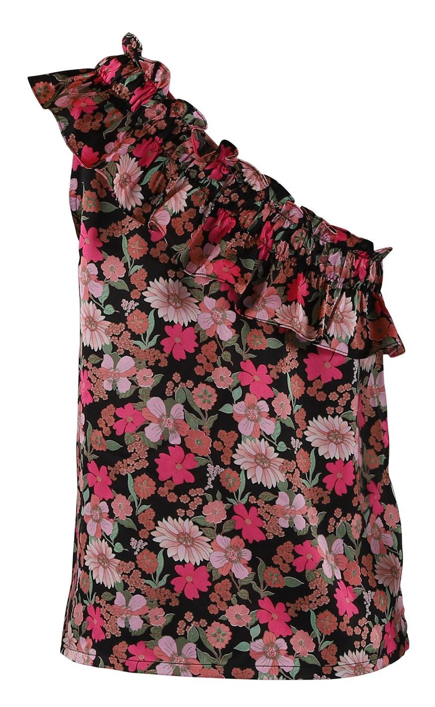Continue Top - Josefine - Black Flower Print