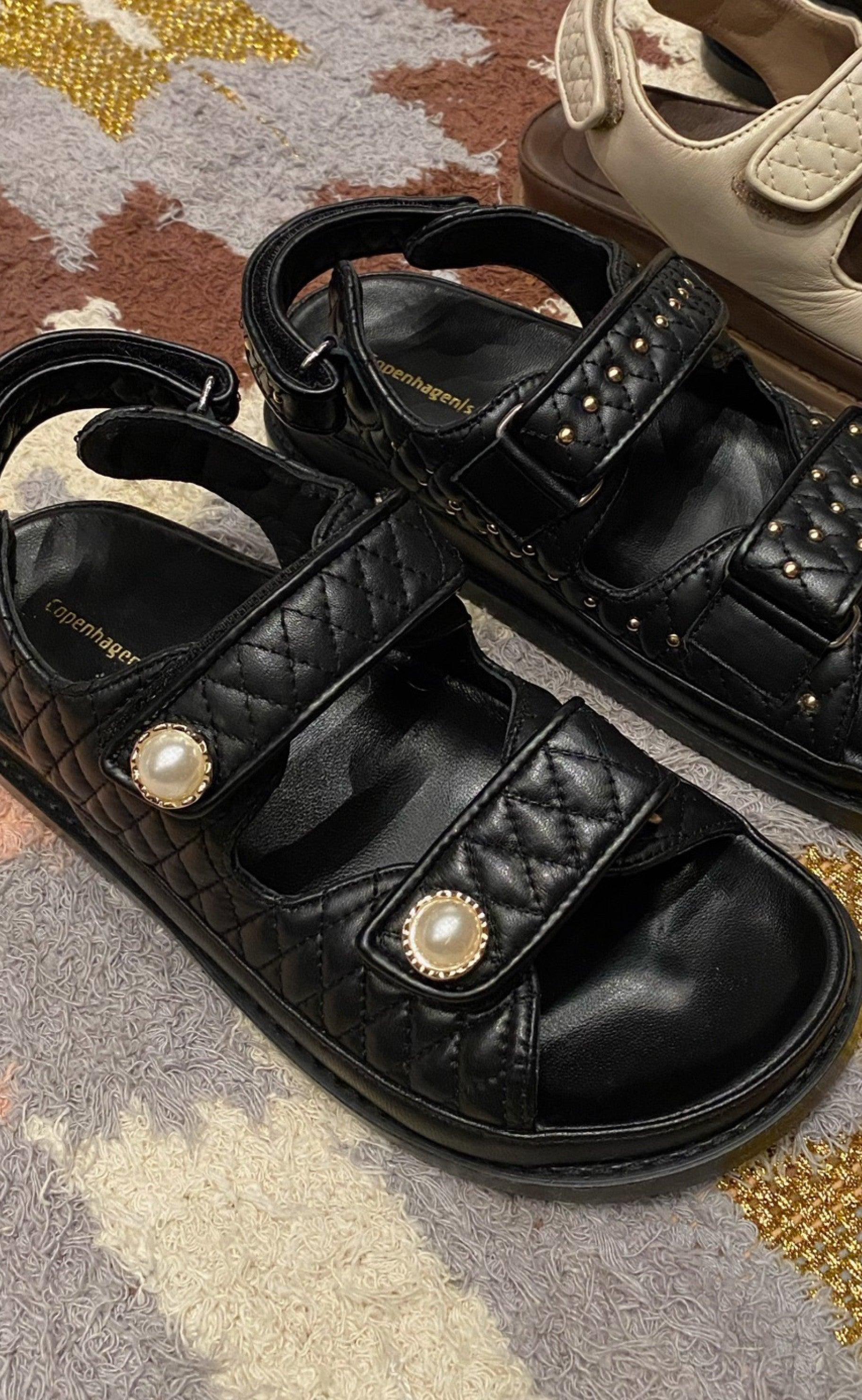 Copenhagen Shoes By Josefine Valentin Sandal - Luxury Pearl - Black