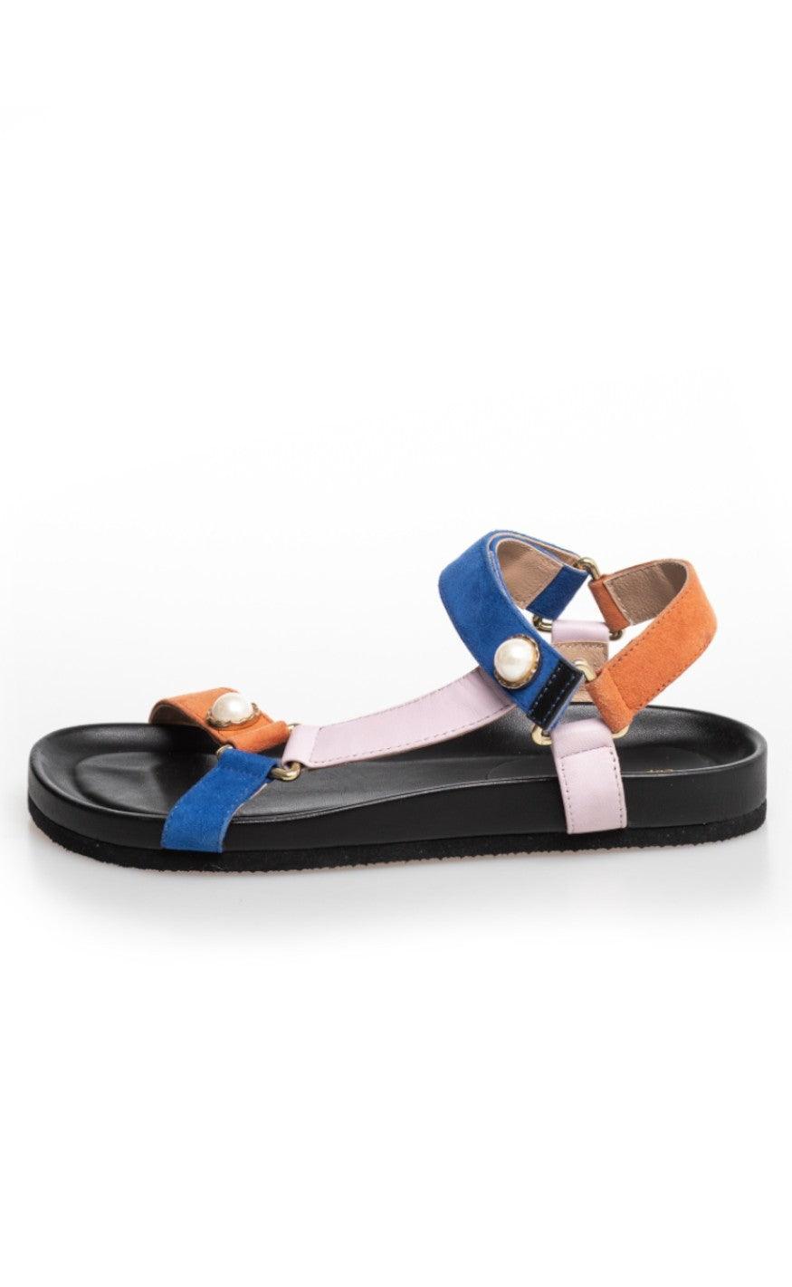 Copenhagen Shoes Sandal - Peace With Pearl - Black Multi