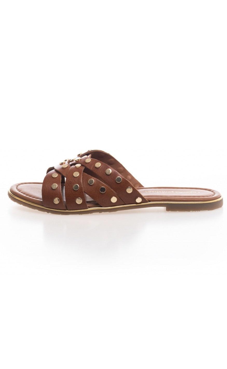 Copenhagen Shoes Sandaler - Lala Studs - Cognac