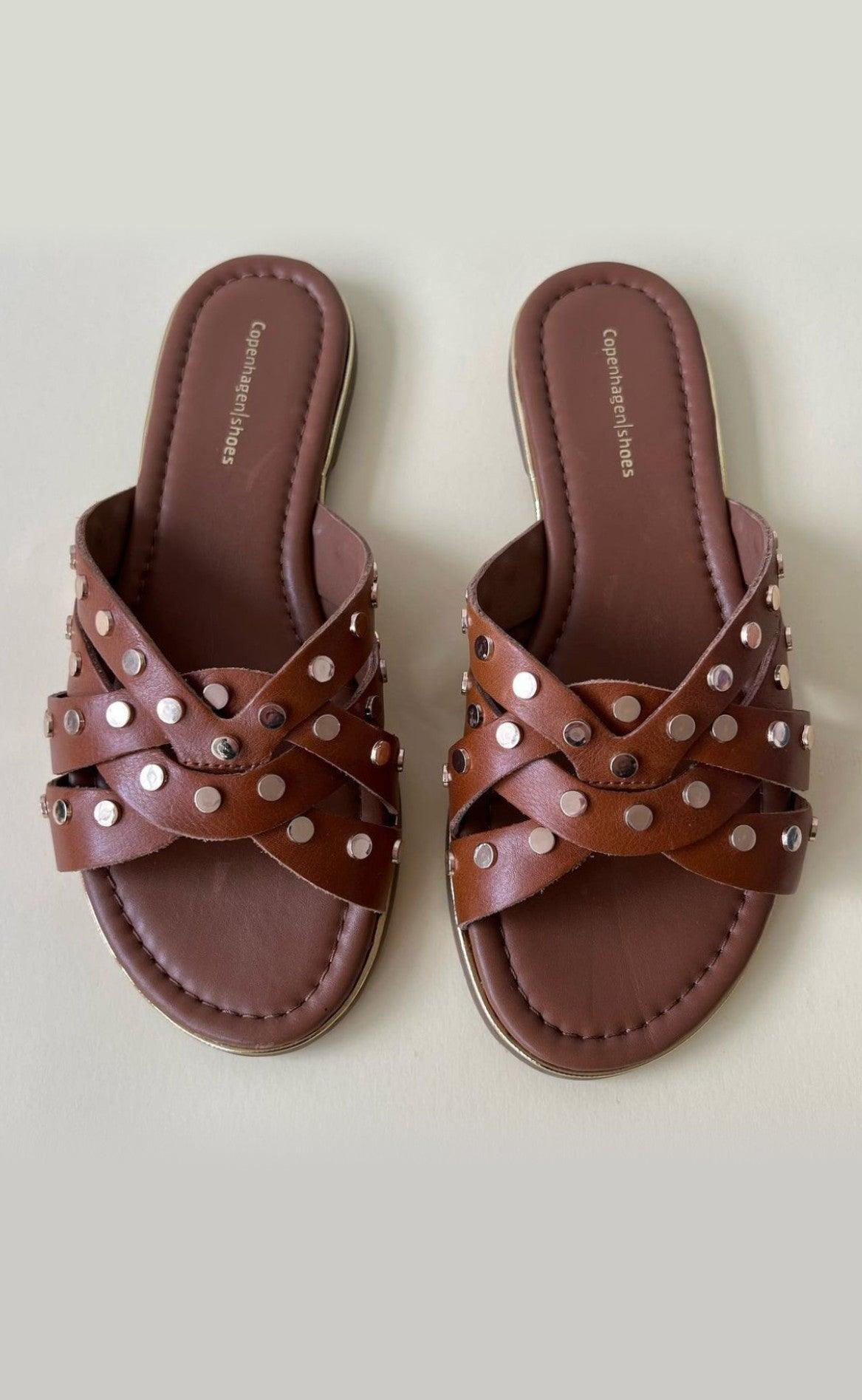 Copenhagen Shoes Sandaler - Lala Studs - Cognac