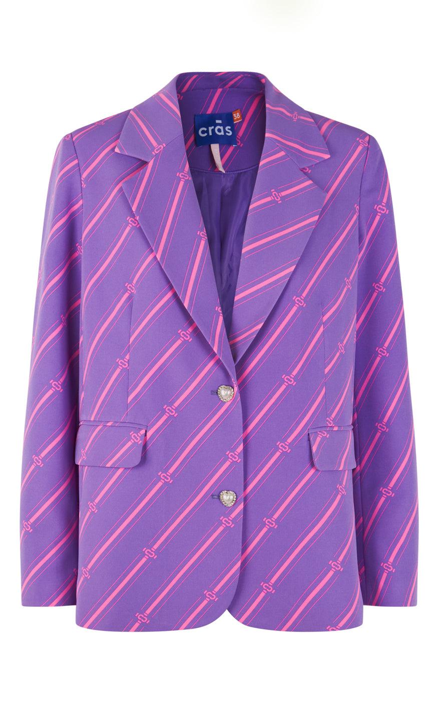 Cras Blazer - Amy - Mono Stripe Purple