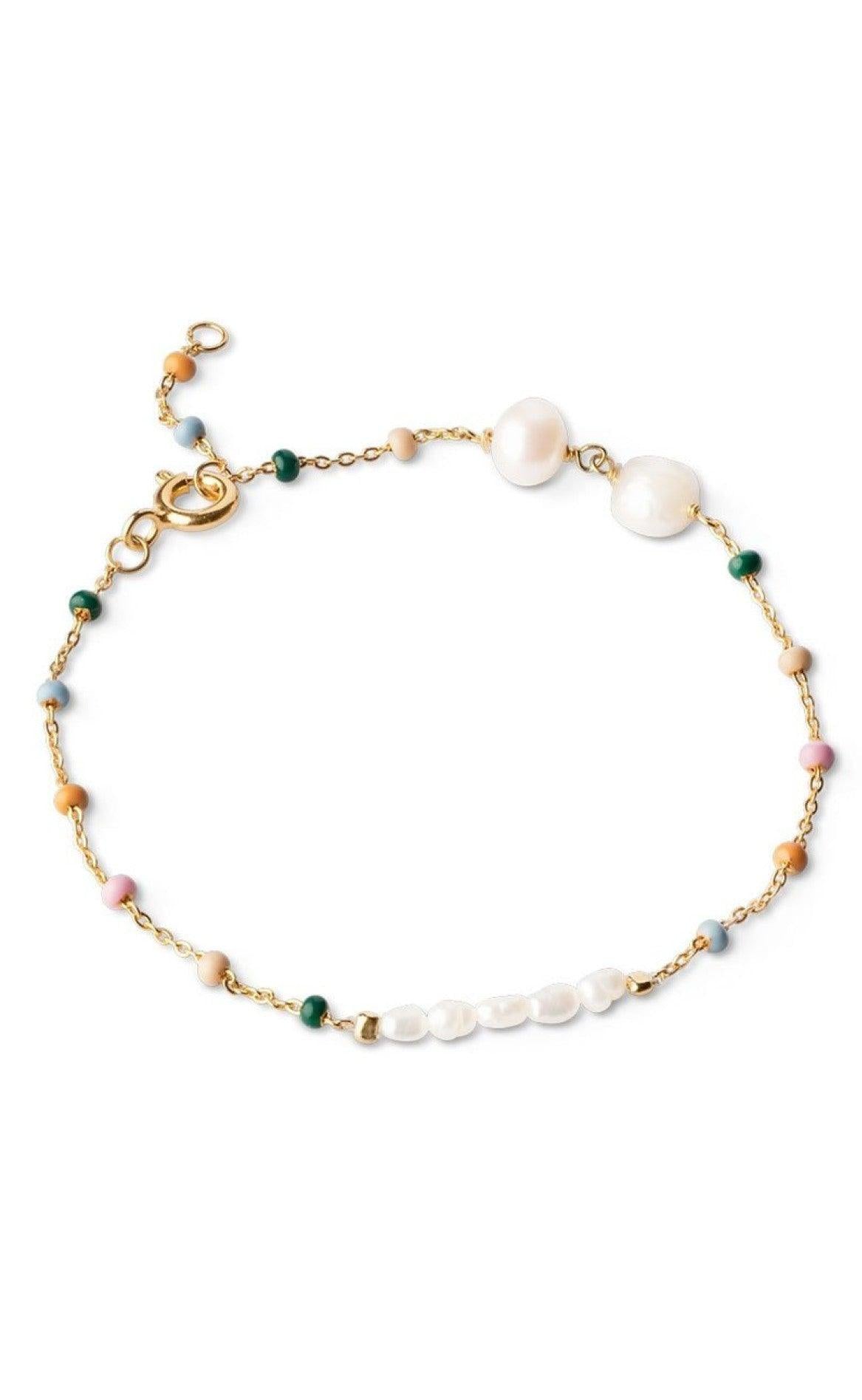 12: Lola Perla Bracelet - Dreamy/Pearl - Enamel - Guld One Size