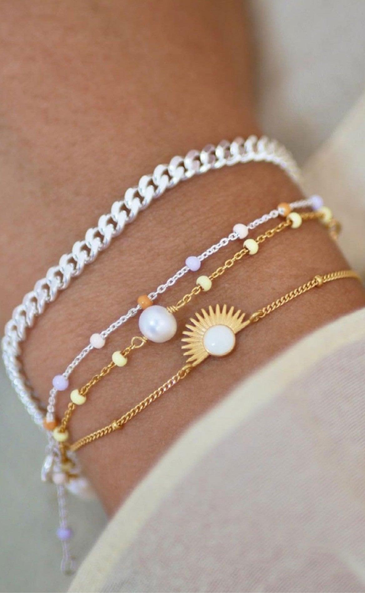 ENAMEL Copenhagen Armbånd - Lola Perlita - Lemone/ Pearl