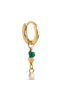ENAMEL Copenhagen Øreringe - Nanna - Green/Beige