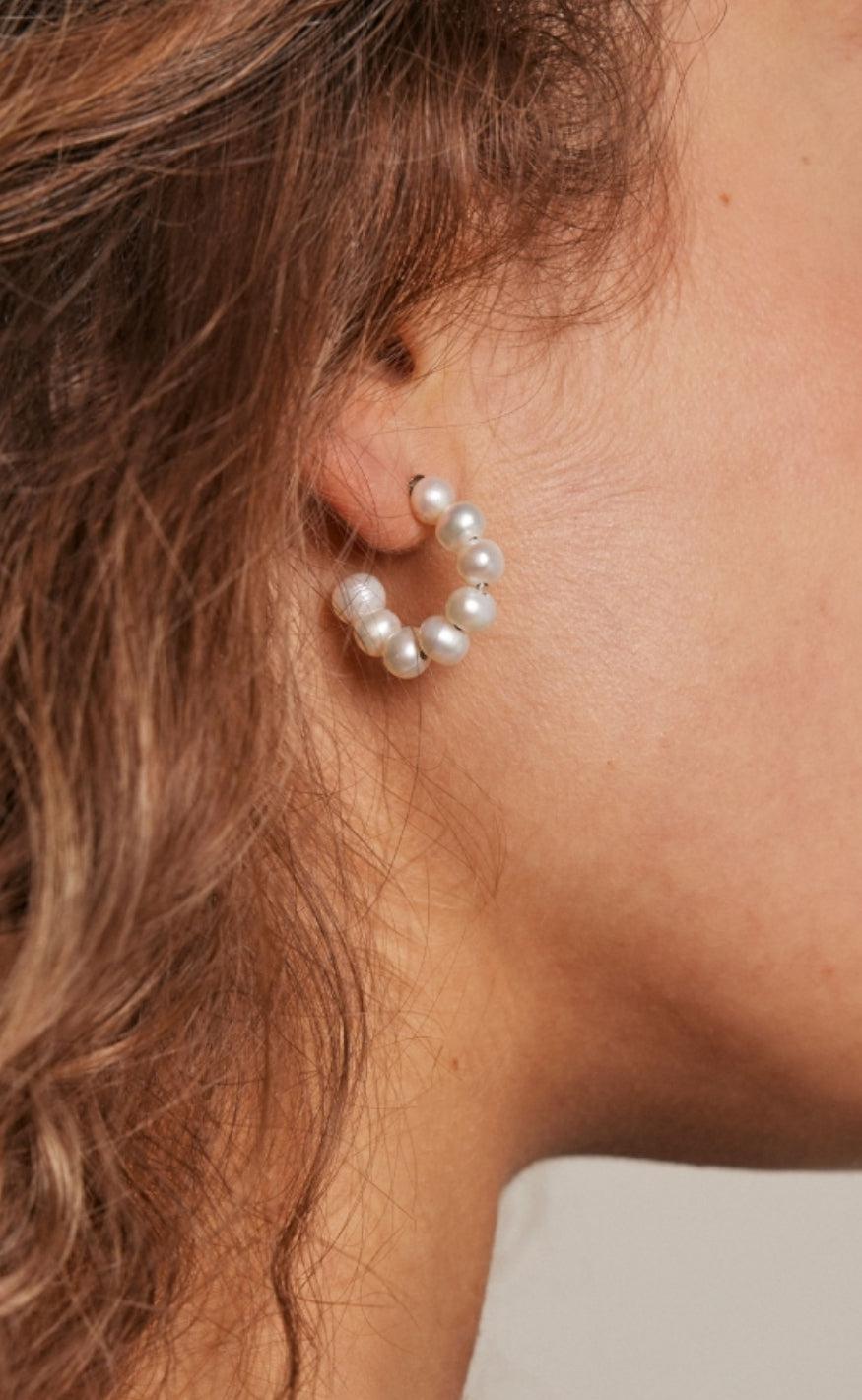 ENAMEL Copenhagen Øreringe - Pearlie Chunky - Pearl