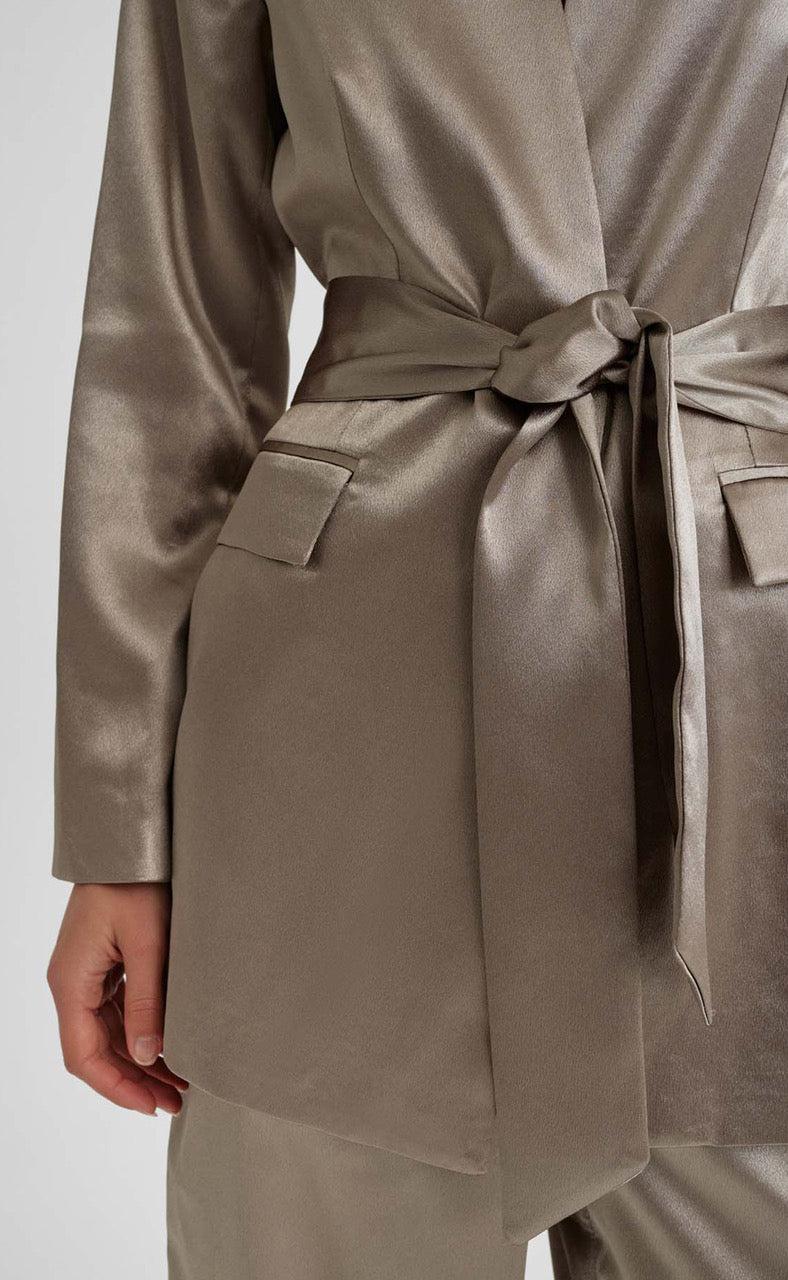 Freequent Blazer - Satin - Desert Taupe Metallic