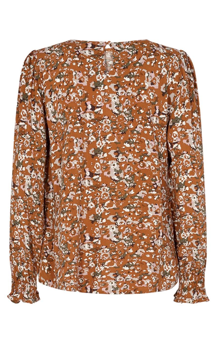 Freequent Bluse - Adney - Roasted Pecan w. Pale Mauve