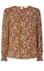 Freequent Bluse - Adney - Roasted Pecan w. Pale Mauve