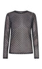 Freequent Bluse - Babara - Black w. Lavender