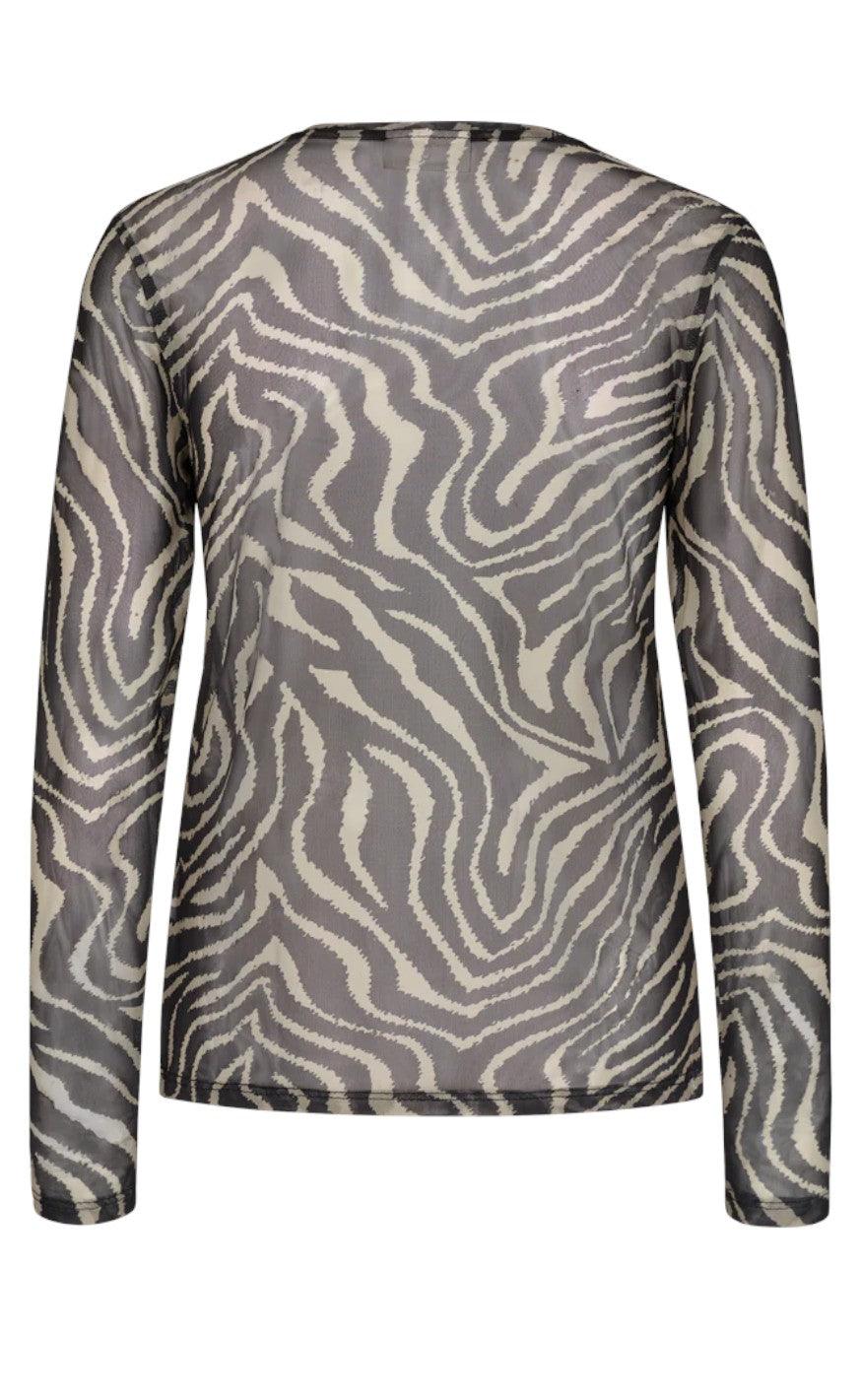 Freequent Bluse - Babara - Silver Mink Black