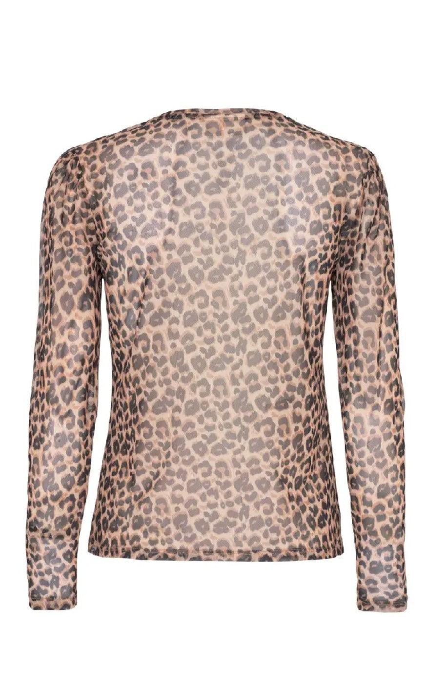Freequent Bluse - Babara - Silver Mink Leo Mix
