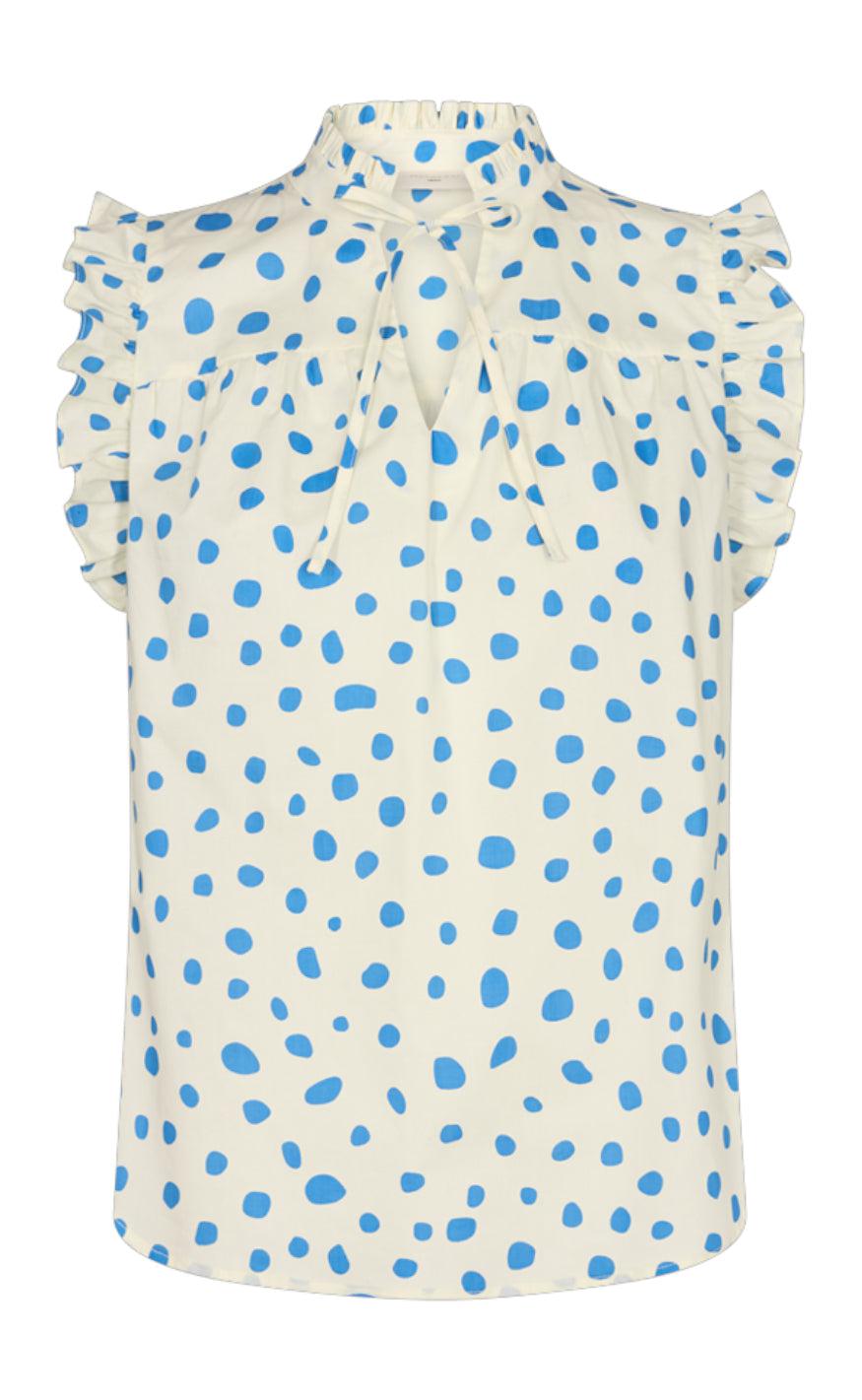 Freequent Bluse - Dotcha - Marshmallow W. Marina