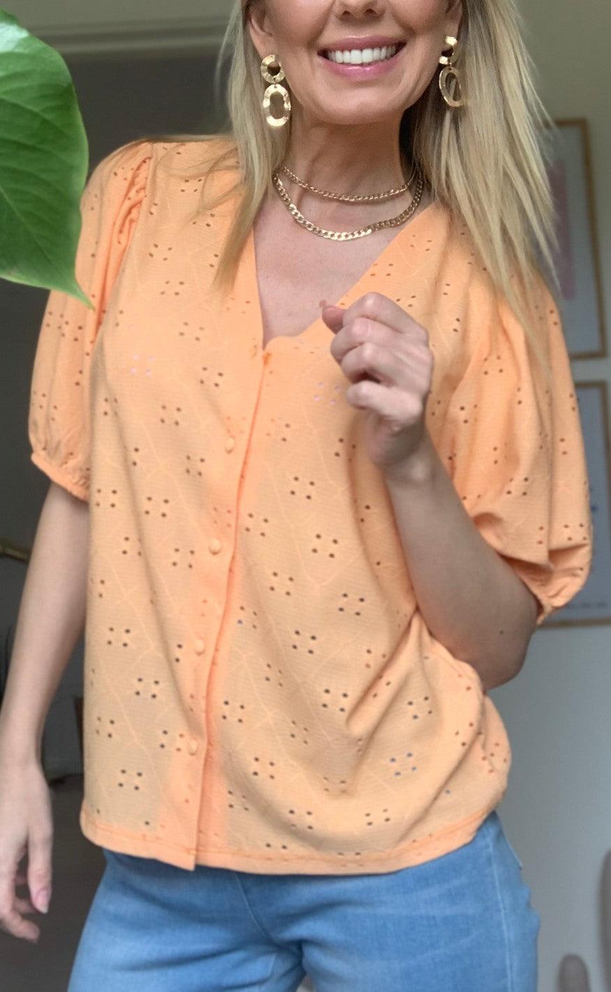 Freequent Bluse - Femy - Apricot Nectar