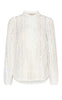 Freequent Bluse - Gro - Off White