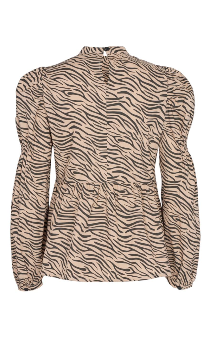 Freequent Bluse - Kaisa - Oxford Tan Zebra