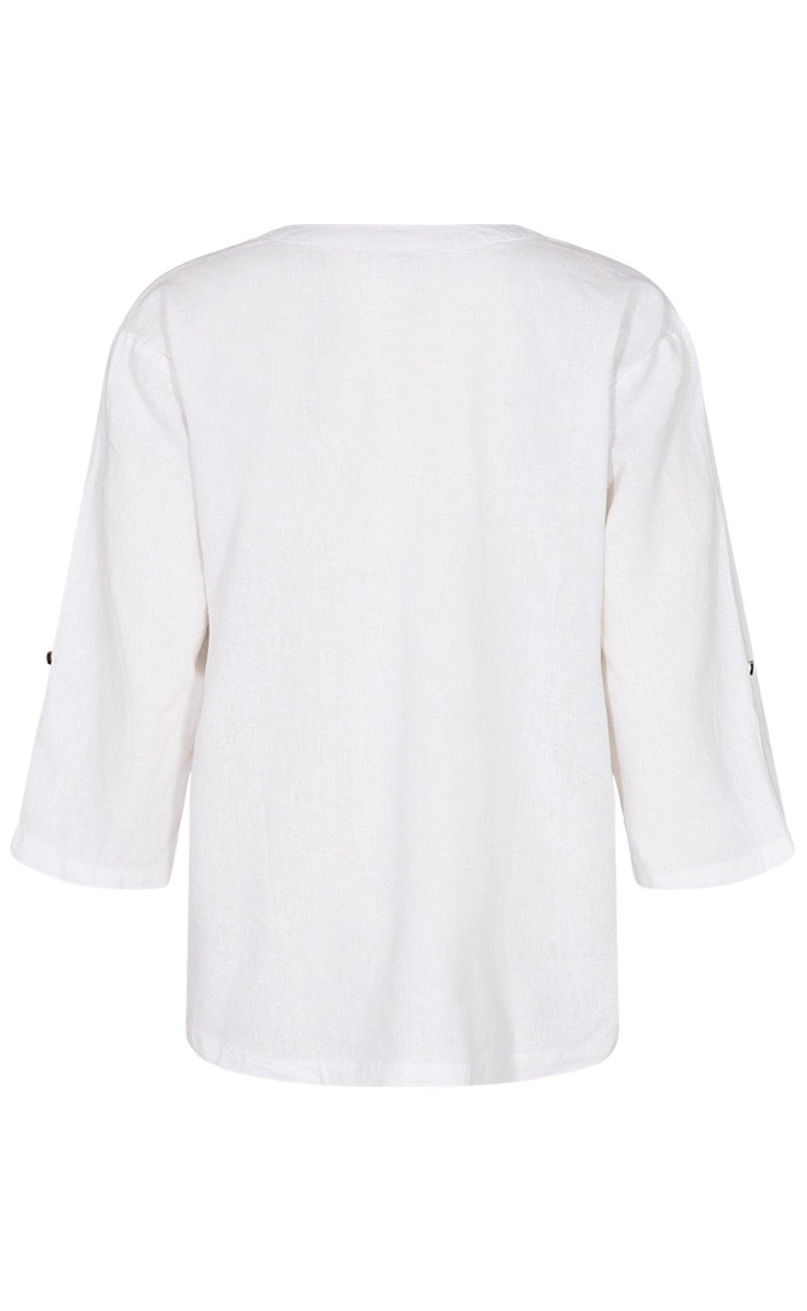 Freequent Bluse - Lava - Brilliant White