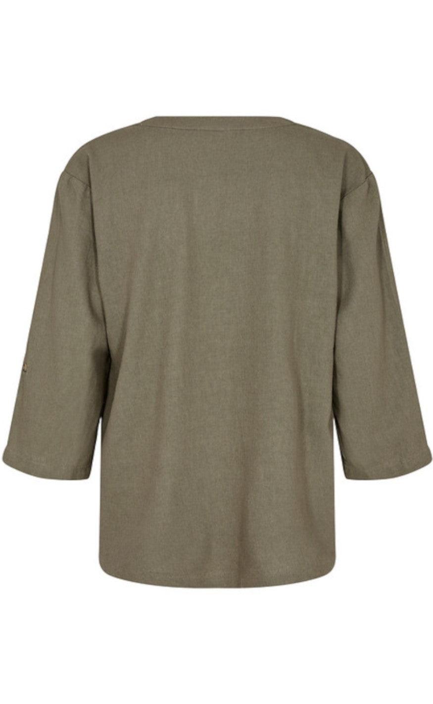 Freequent Bluse - Lava - Dusty Olive