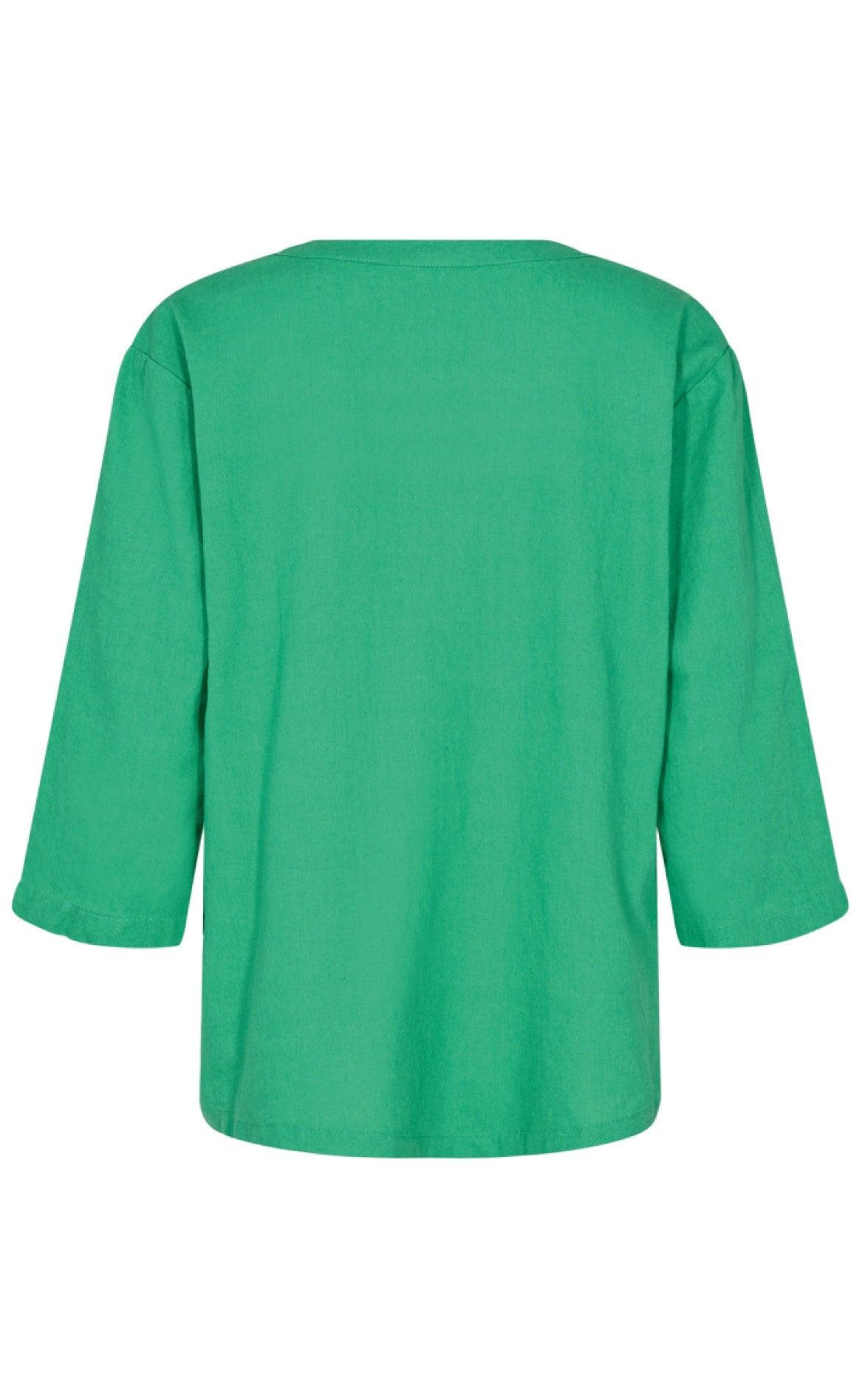Freequent Bluse - Lava - Ming Green