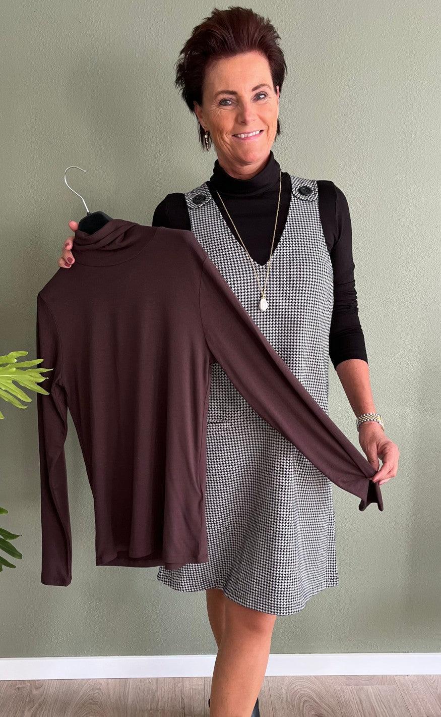 Freequent Bluse - Liana - Coffee Bean