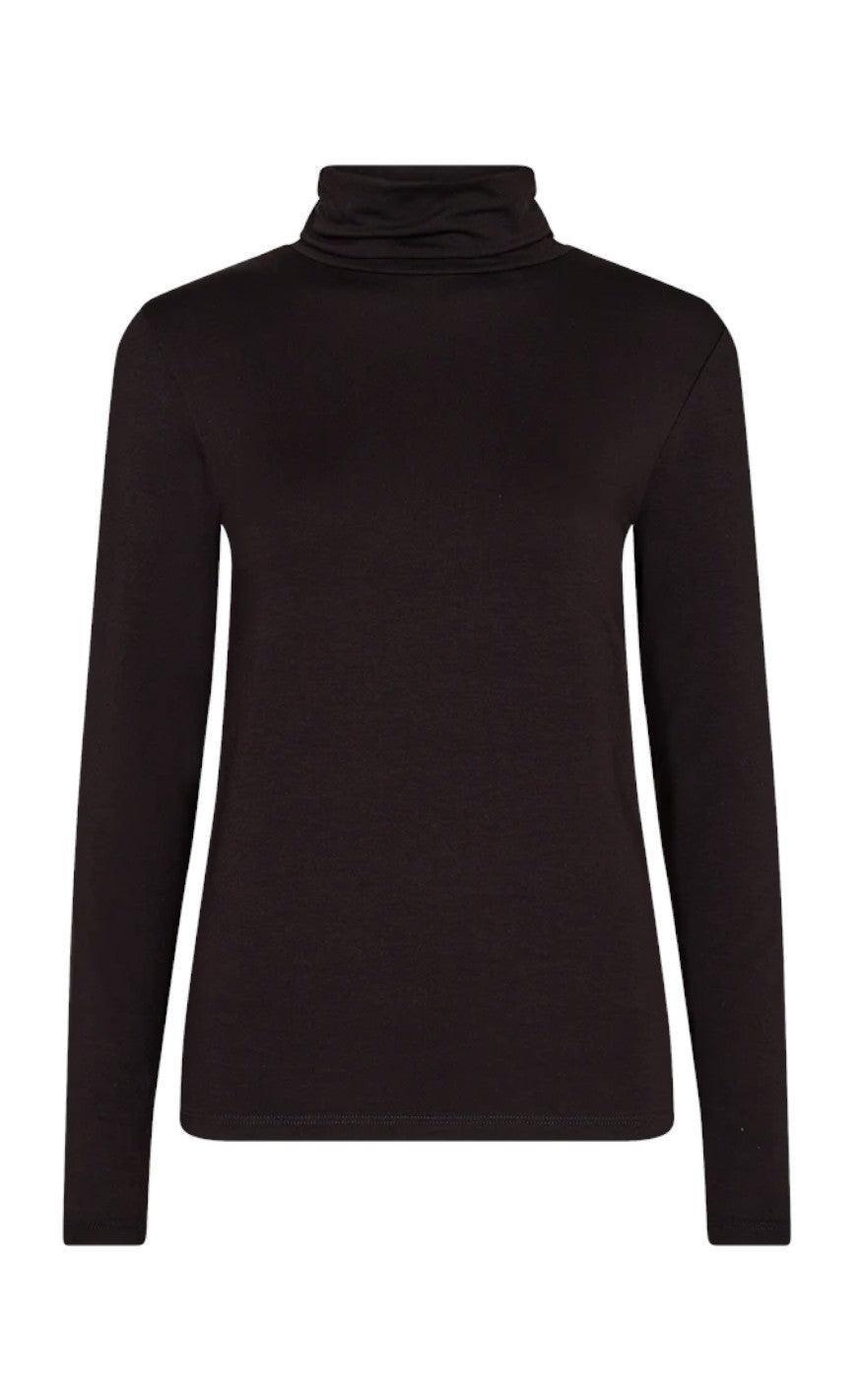 Freequent Bluse - Liana High Neck - Black