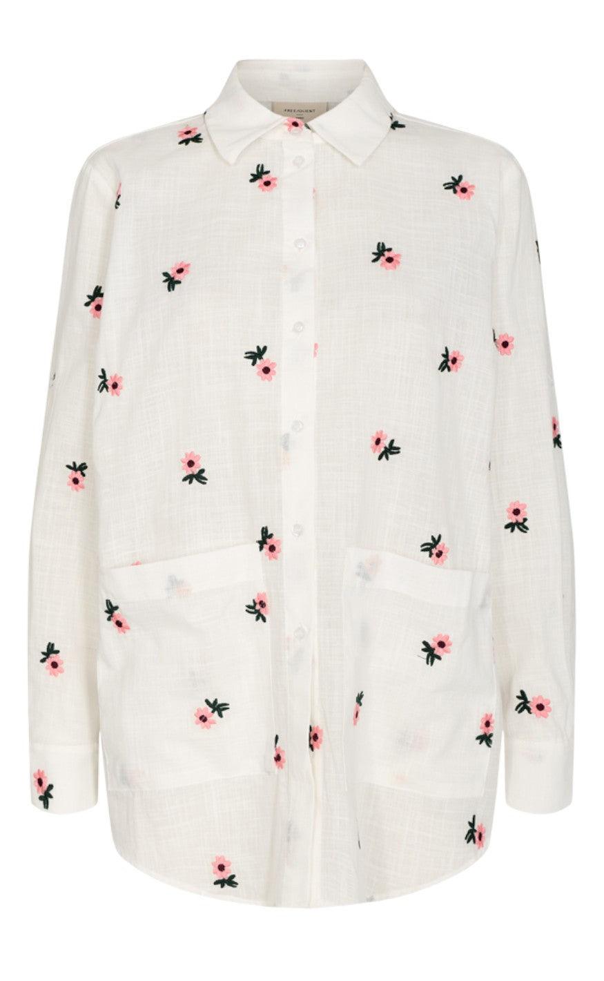 Freequent Bluse - Liviray - Off White Mix