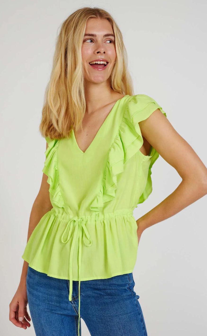 Freequent Bluse - Lollo - Sharp Green