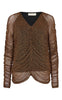 Freequent Bluse - Mono - Black With Roasted Pecan