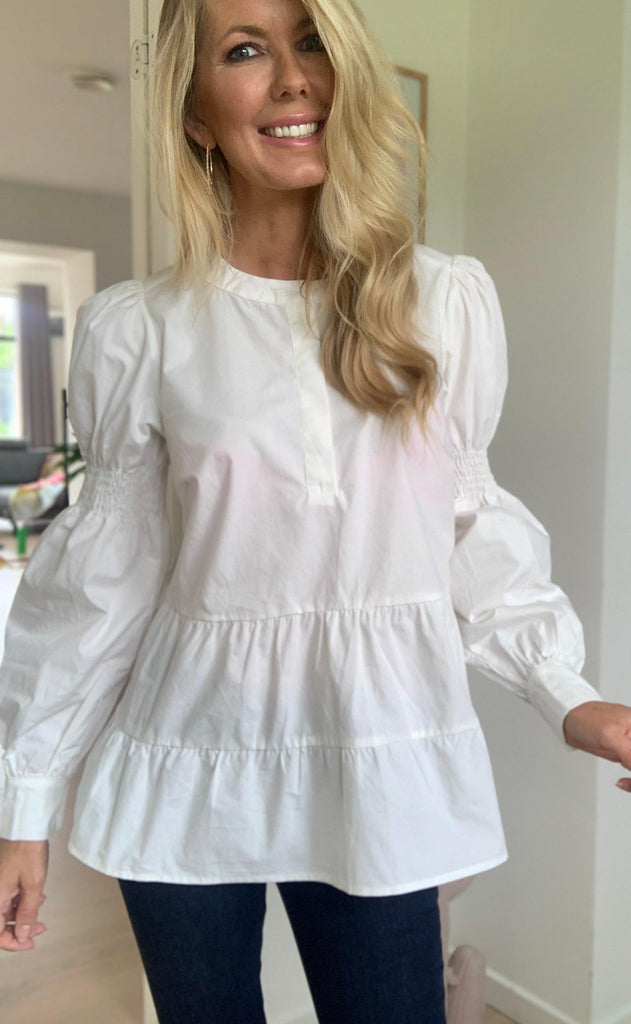 Freequent Bluse - Rhinay - Off White