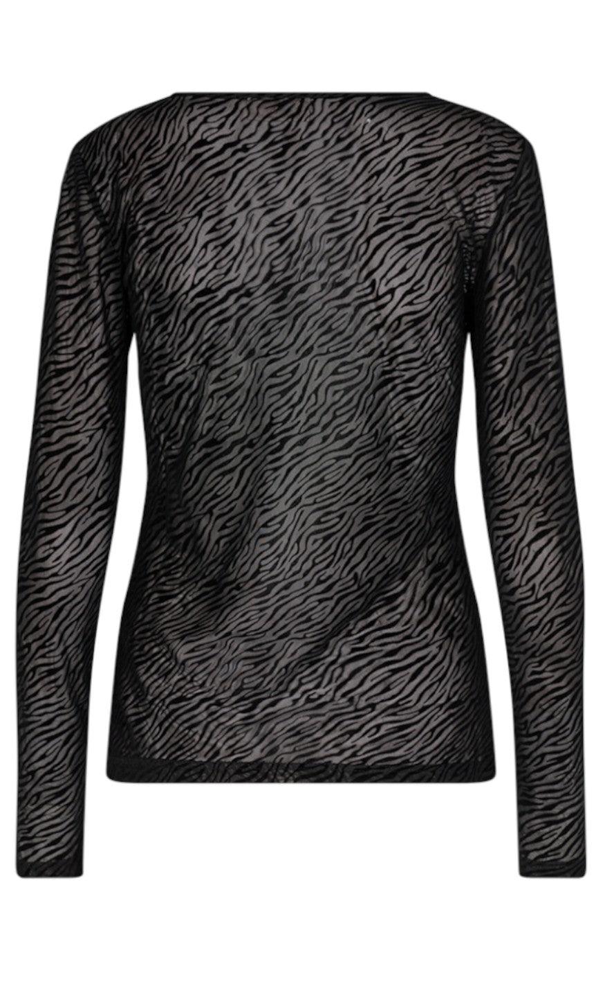 Freequent Bluse - Vally - Black Zebra