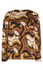 Freequent Bluse - Wish - Black With Amber Green