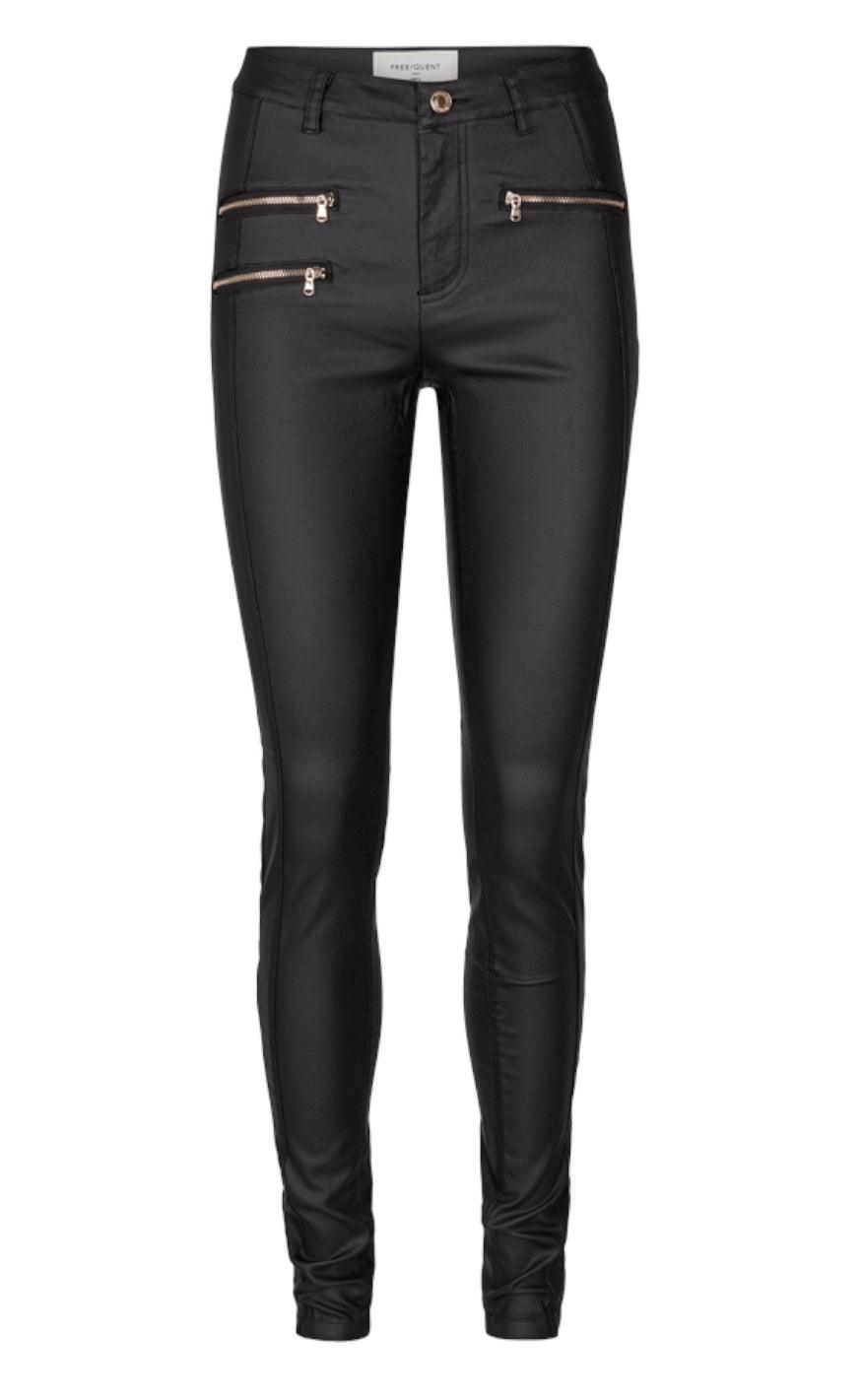 Freequent Bukser - Aida Cooper Plain Gold - Black