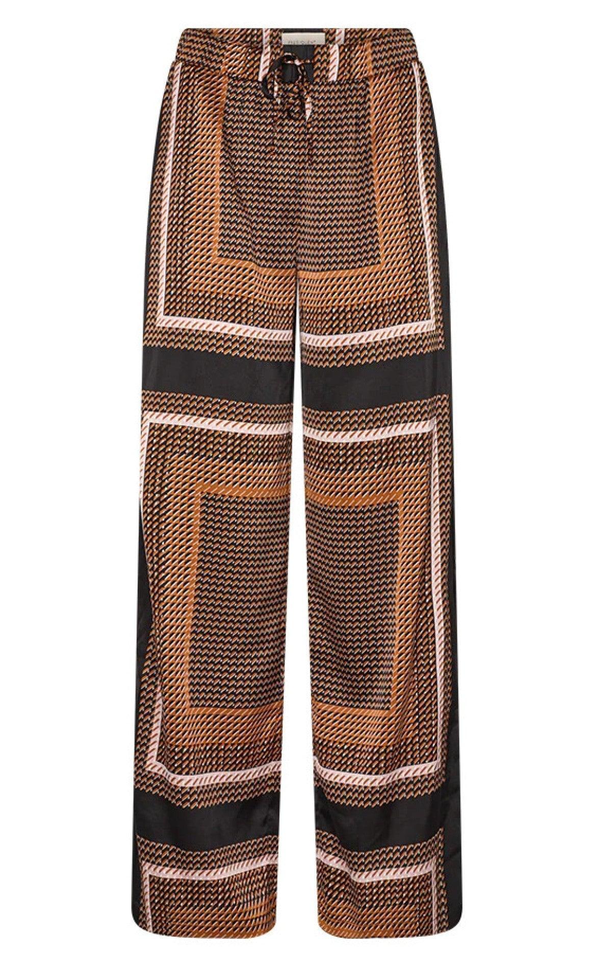 Freequent Bukser - Dafiney - Black W. Pale Mauve