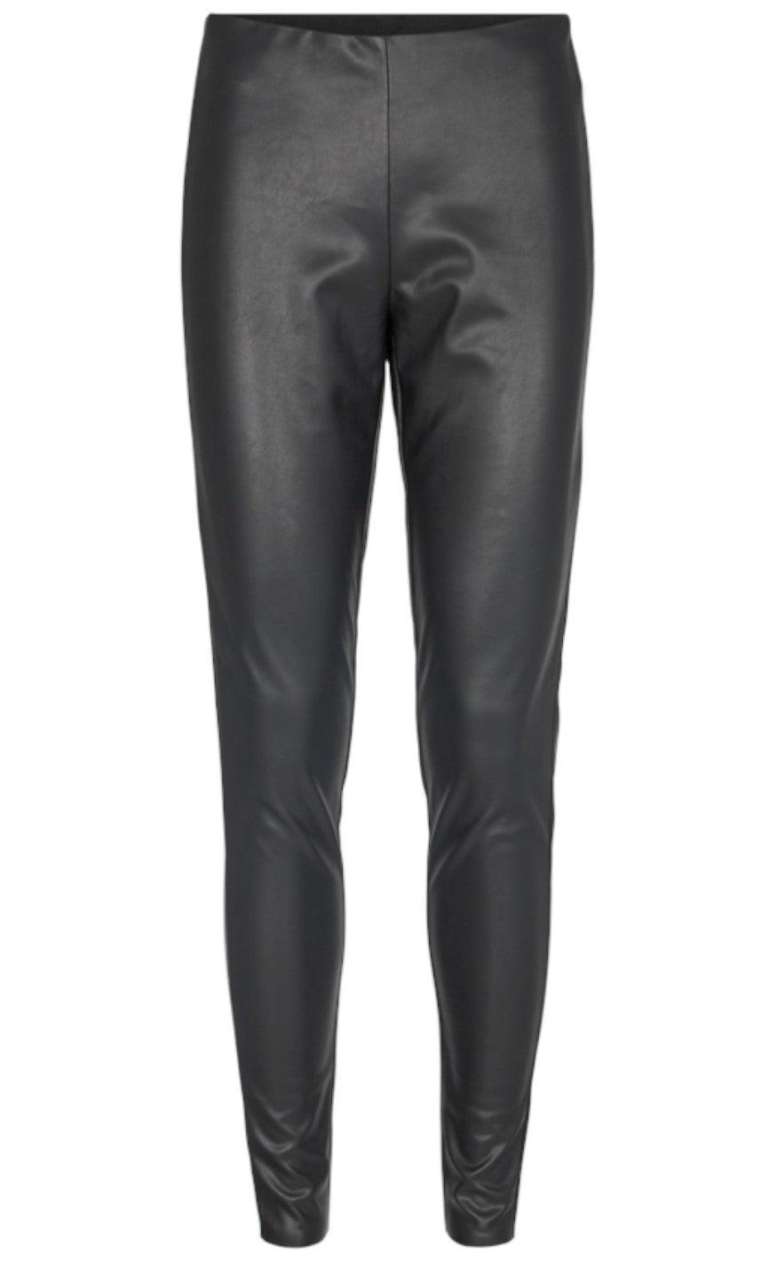 Freequent Bukser - Lexie PU - Black