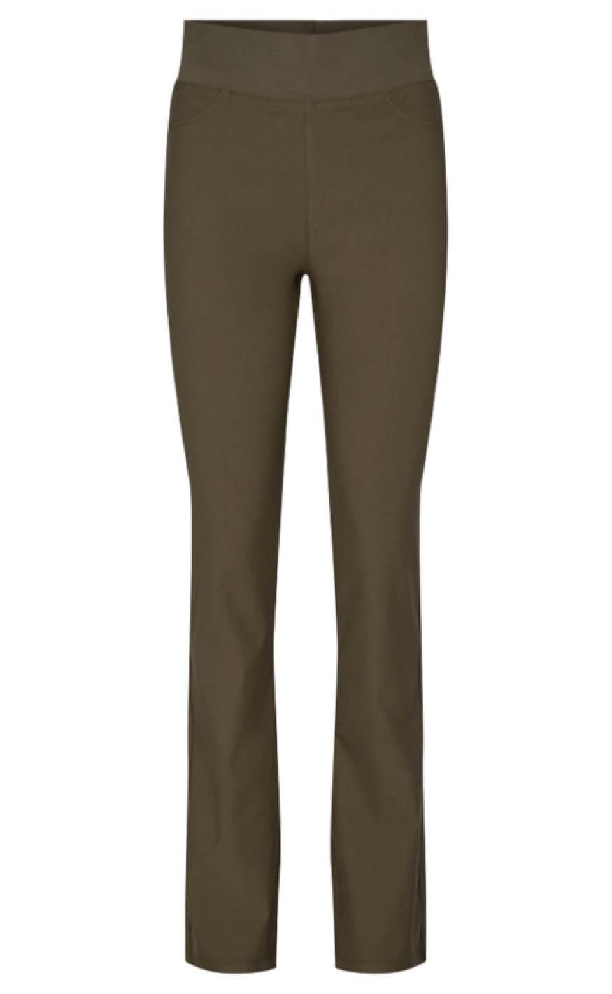 Freequent Bukser - Shantal Bootcut Power - Olive Night