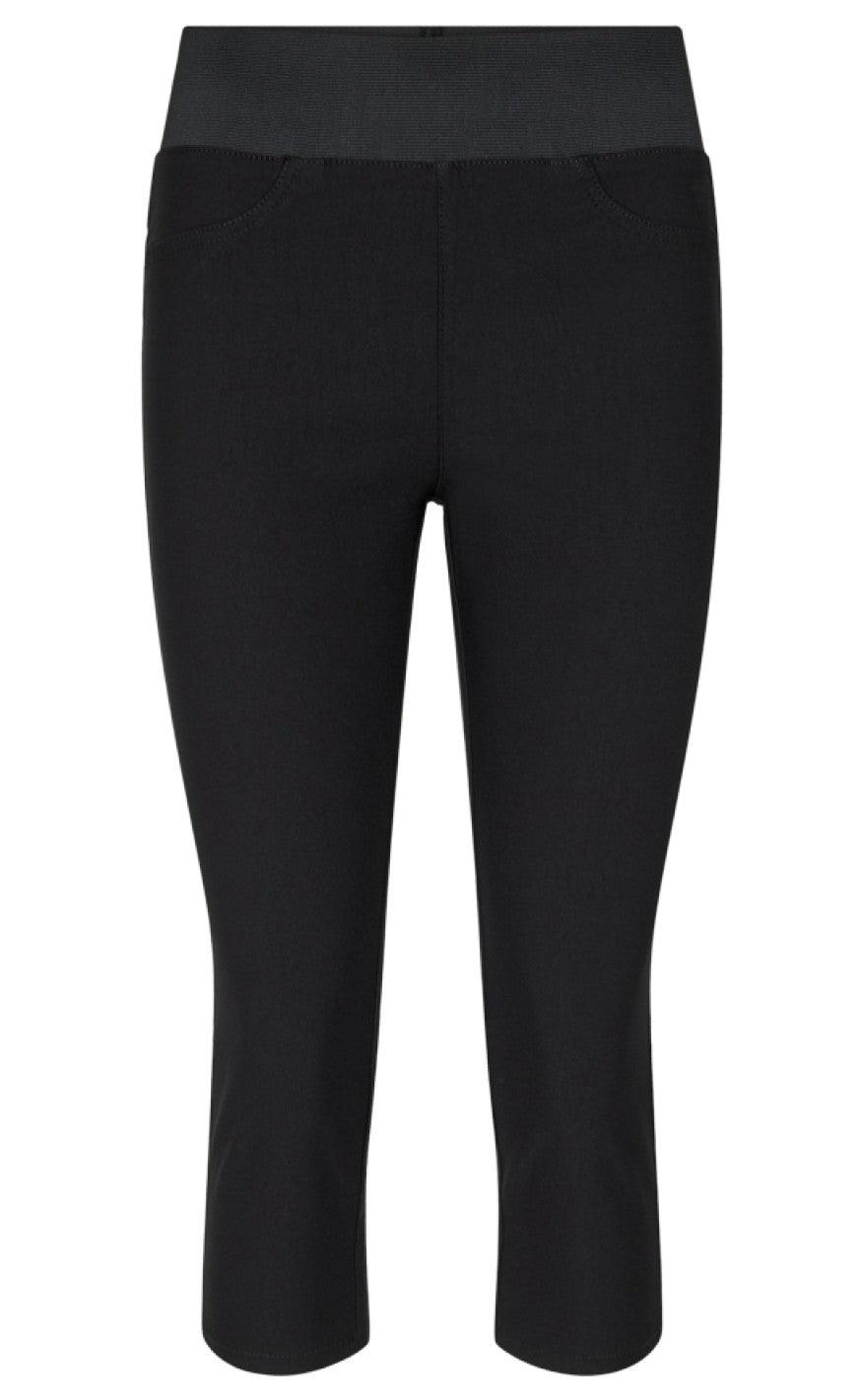 Freequent Bukser - Shantal Capri Power - Black
