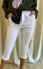 Freequent Bukser - Solvej Capri - Brilliant White