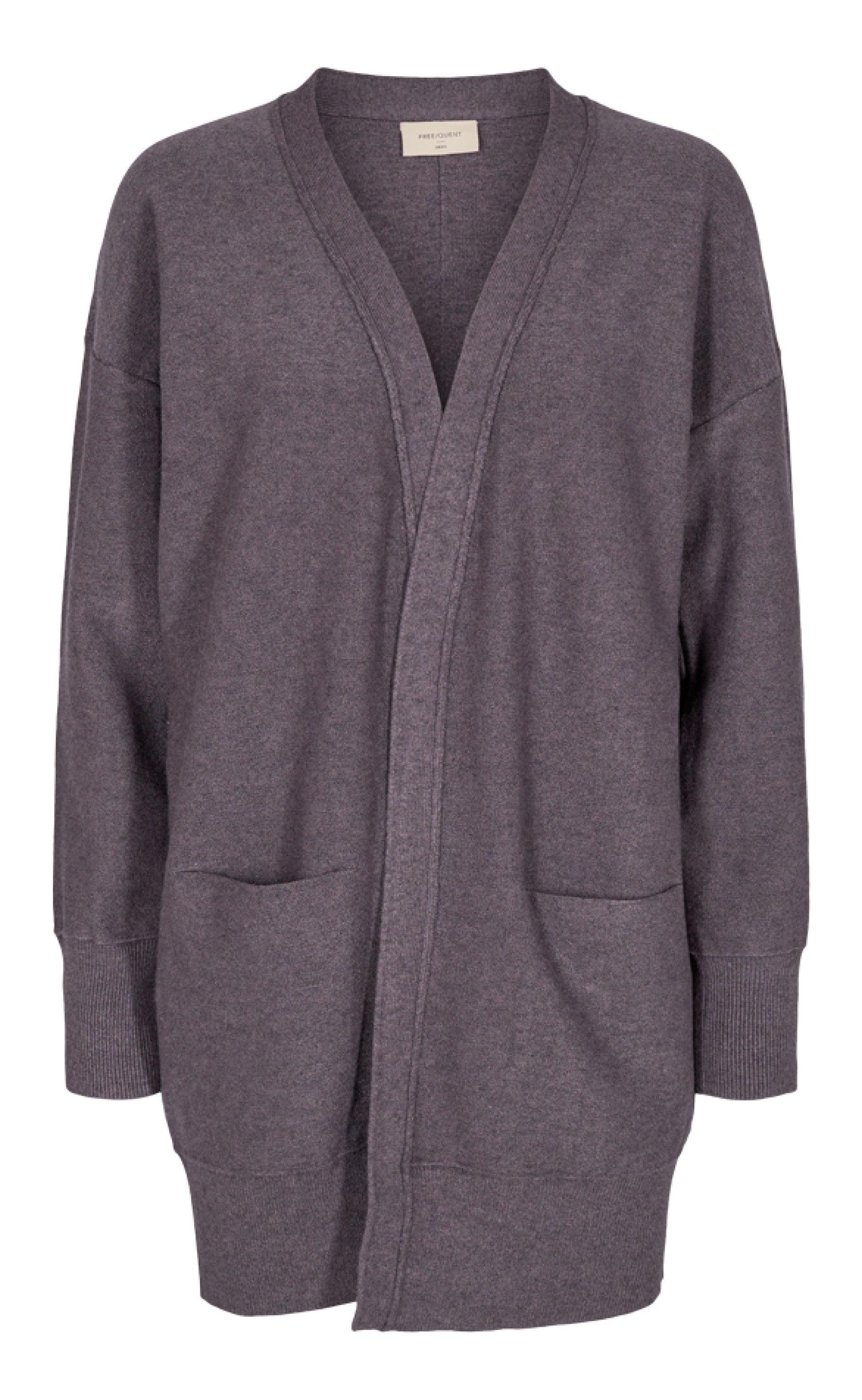 Freequent Cardigan - Claura - Dark Grey Melange